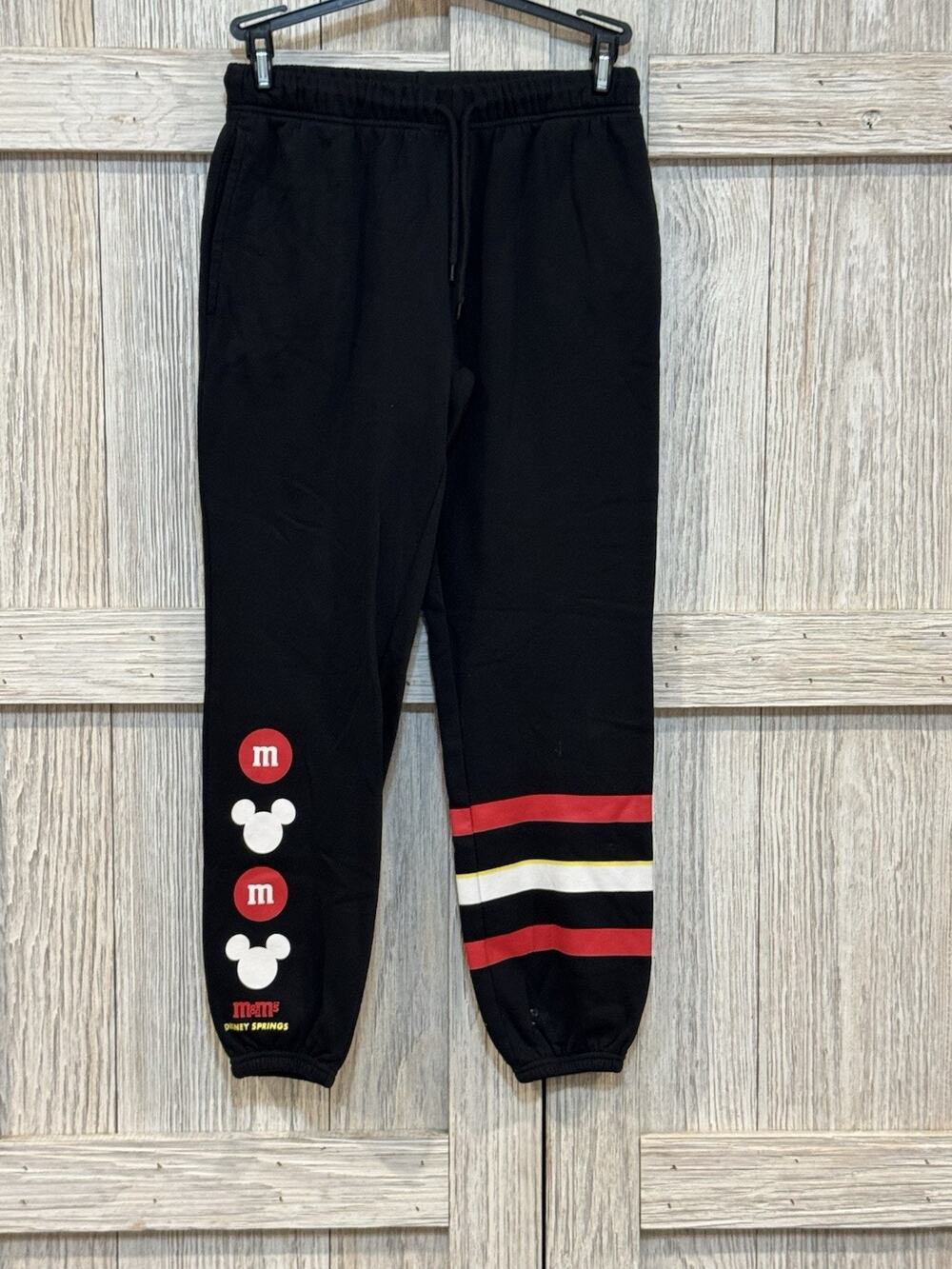 Disney Springs M&M Ladies Black Jogger Sweatpants Size M